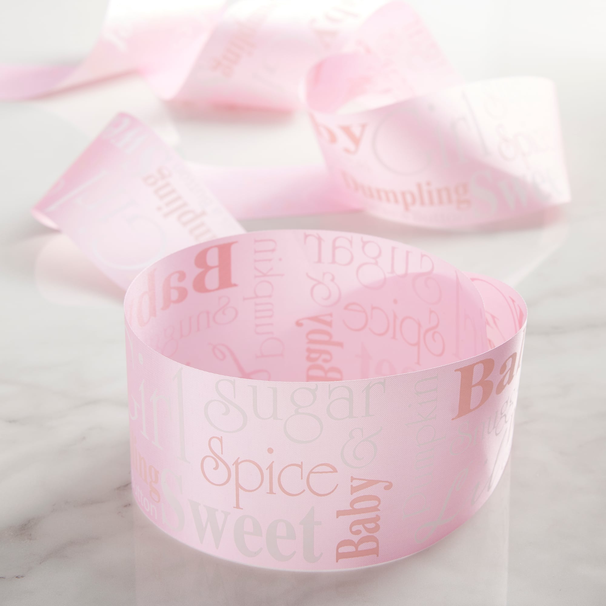 2.5'' x 5 yd. It's a Girl Satin Ribbon by Celebrate It®